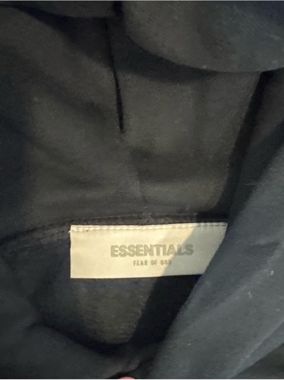 Fear of God ESSENTIALS Men's Black Crewneck Hoodie - Picture 4 of 5